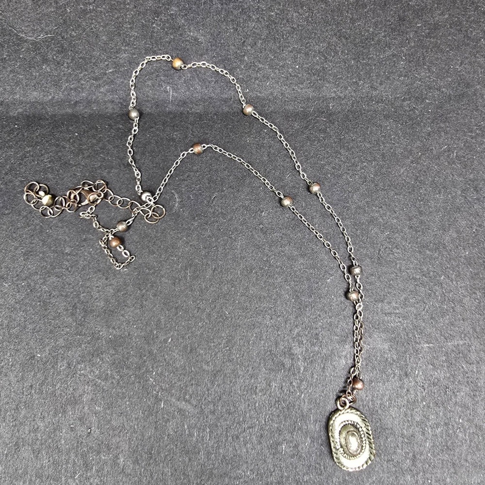 Western Cowboy Hat Pendant Necklace Silver Bronze Tone Boho Cowgirl OS Good